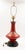 1960s Cinnabar Red Chinoiserie Table Lamps With Brass Fretwork Finials - a Pair For Sale - Image 14 of 16
