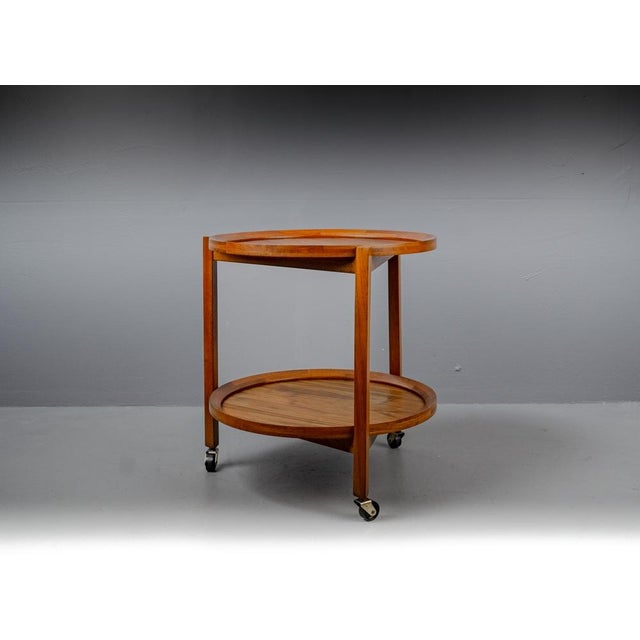 Danish Tea Trolley in Teak on Wheels from Sika Møbler, 1960s For Sale - Image 6 of 17