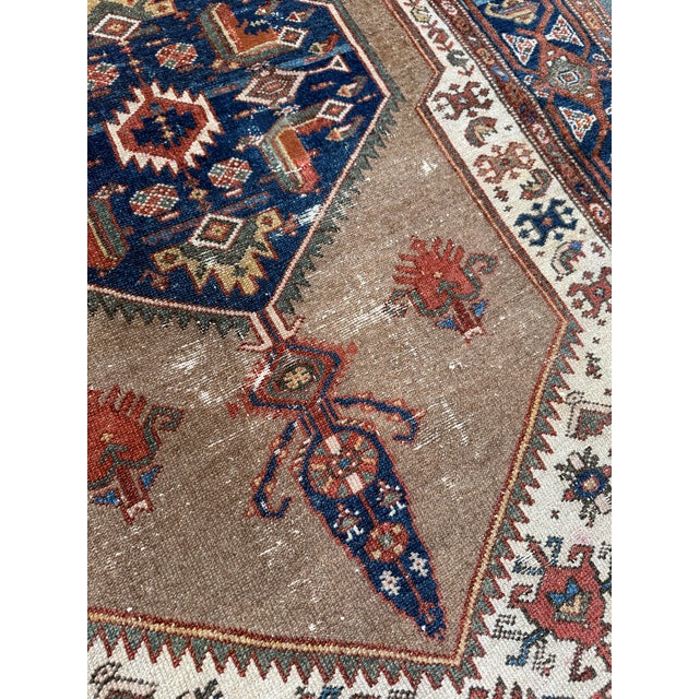 Textile 3ft 9in X 5ft 9in Hamadan Iranian Area Rug For Sale - Image 7 of 11