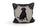 A charming pair of decorative needlepoint pillows featuring portrait-style Labrador retrievers — one black Lab and one...