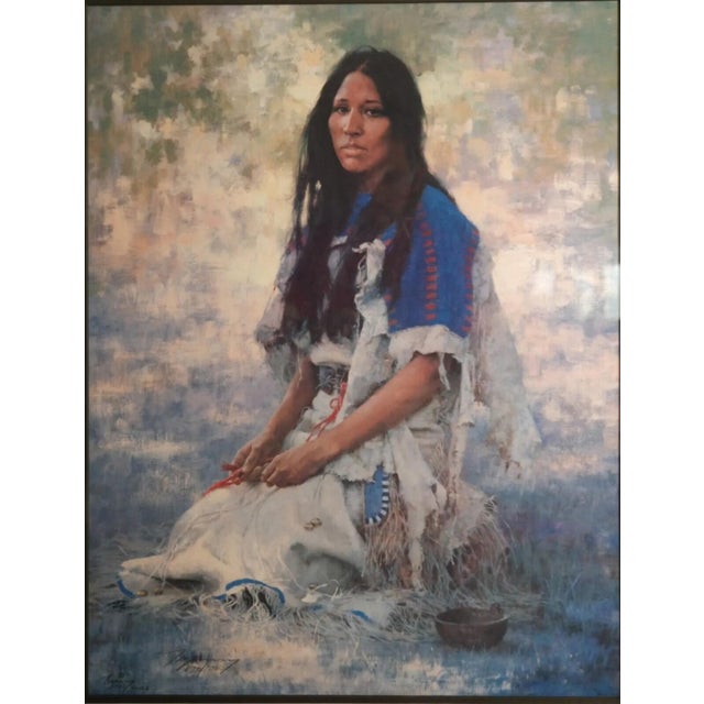 Realism 1982 Howard Terpning "Woman of the Sioux" Signed Limited Edition Lithograph, Framed For Sale - Image 3 of 6