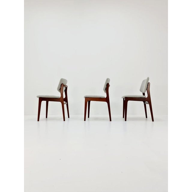 Vintage Danish Teak Chair with Teddy Fabric, 1960s For Sale - Image 3 of 11