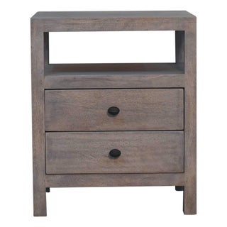 Acid Wash Open Slot Bedside Table For Sale