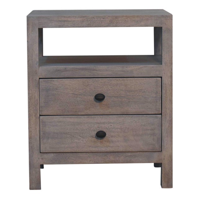 Acid Wash Open Slot Bedside Table For Sale