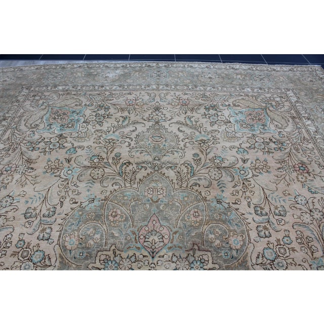 Textile Extra Large Vintage Turkish Area Rug - 114"x153" For Sale - Image 7 of 13