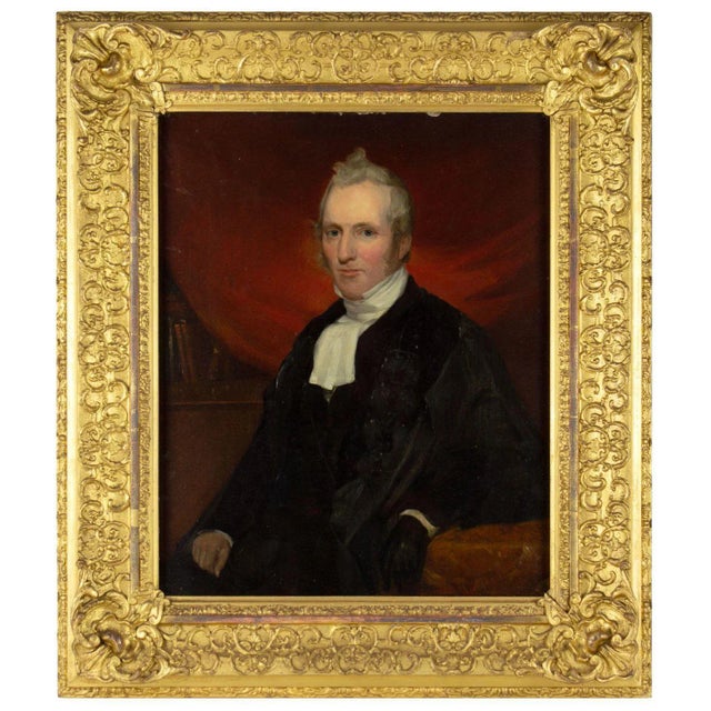 John Stirling, Portraits of Scottish Cleric & His Wife, 1851, Oil Paintings, Set of 2 For Sale - Image 3 of 10