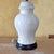 Vintage White Ceramic Chinoiserie Temple Jar Table Lamp With Black Base For Sale - Image 4 of 18