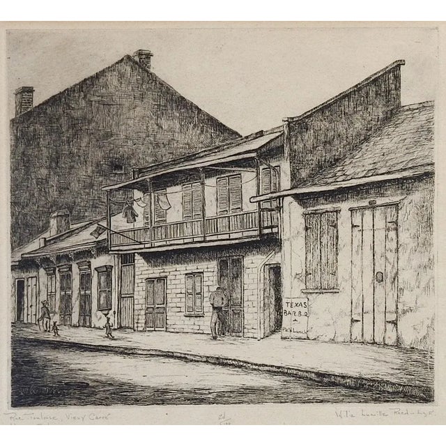 1942 Willie Reed New Orleans Rue Toulouse Etching For Sale In Seattle - Image 6 of 6