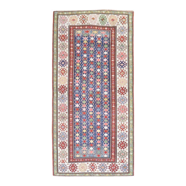 Caucasian Kuba Small Antique Runner For Sale