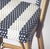 Lila Rattan 28 in. Seat Height Bar Stool with Back and Footrest, White/Navy Stripe/ Natural Rattan Frame For Sale - Image 9 of 10