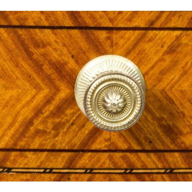 19th Century Victorian Satinwood Bowfront Bedside Cabinet For Sale - Image 4 of 9