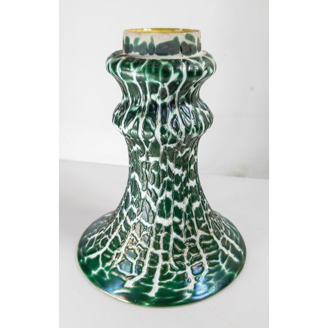 Late 19th Century 19th Century Bohemian Unusual Art Glass Lamp Base For Sale - Image 5 of 13