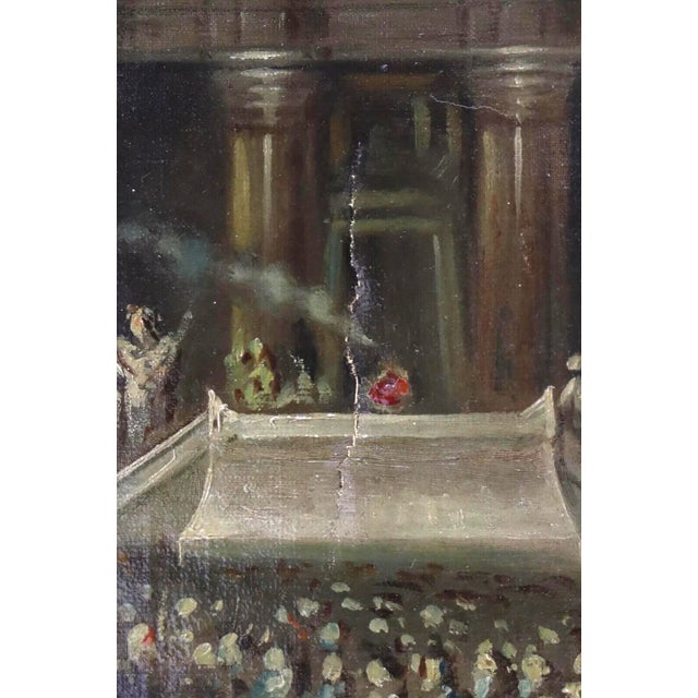 Antique Grand Tour, After Schussele of King Solomon and the Iron Worker, Framed Oil Painting For Sale - Image 4 of 7