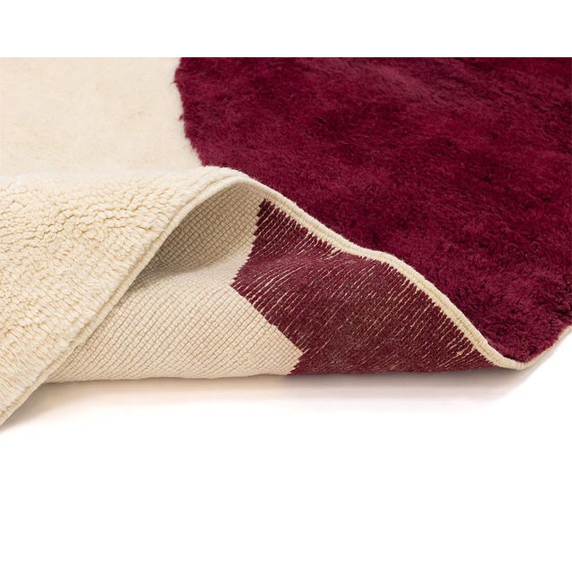 Minimalist Oversize Hand-Knotted Wool Rug | 13'8" X 9'7" | One of a Kind For Sale - Image 6 of 6
