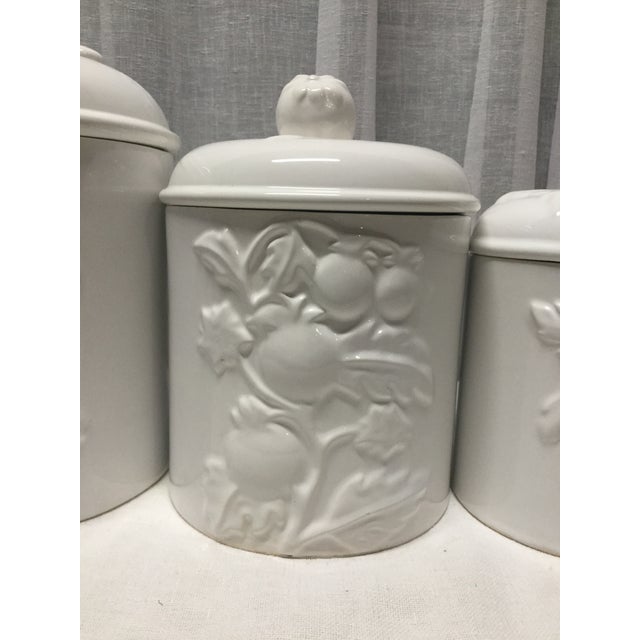 Ceramic Vegetable Canisters Made in Portugal 4 Canister Set Chairish
