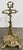 Antique Art Nouveau Style Brass Fireplace Tools on French Hunting Motif Stand For Sale In Kansas City - Image 6 of 14