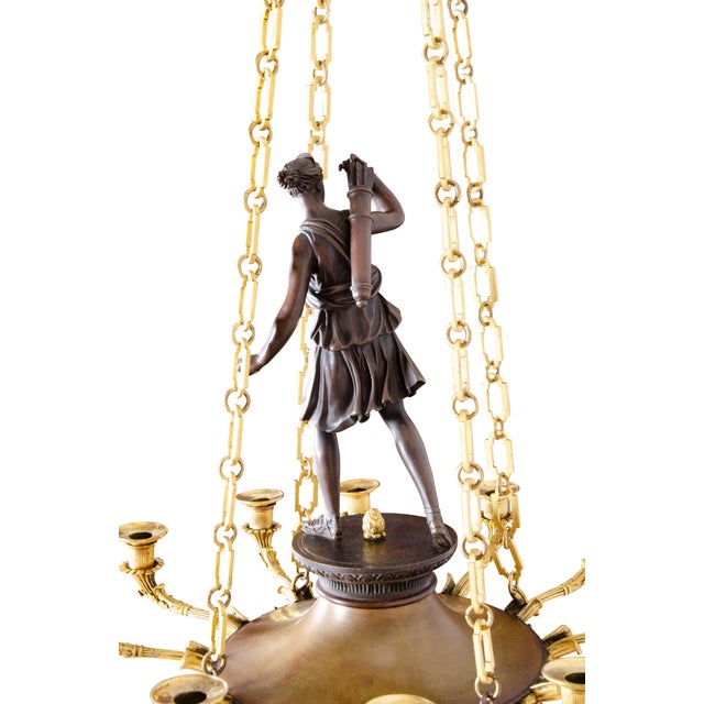 Charles X Bronze and Ormolu Chandelier For Sale - Image 10 of 13