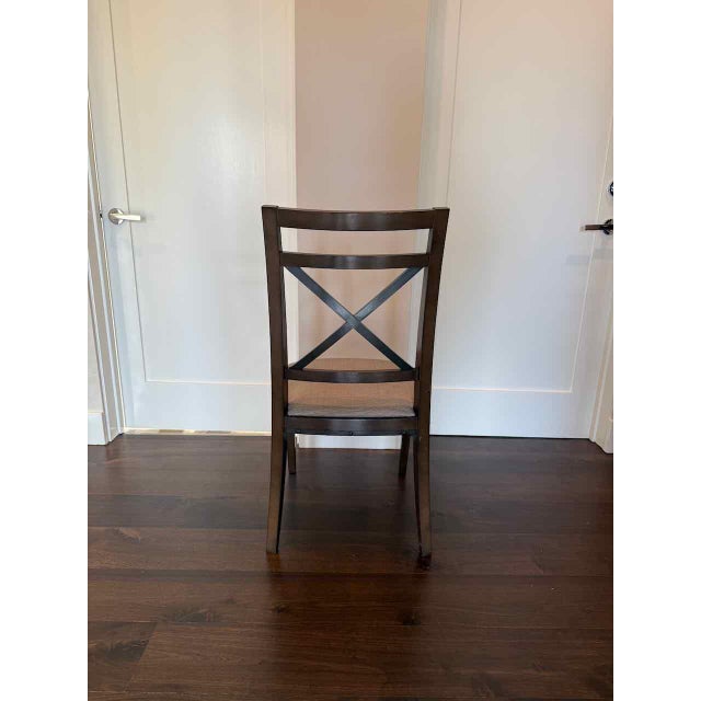 Wood Set of 6 Vintage Attributed Grange Dining Side Chairs For Sale - Image 7 of 10