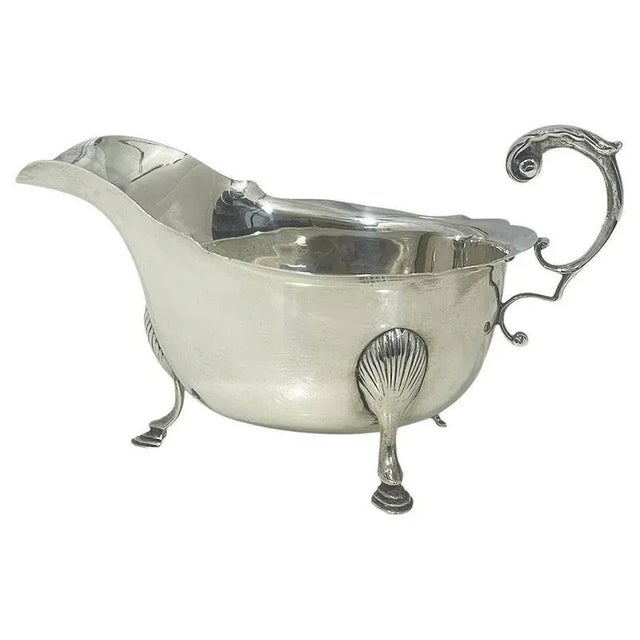 Irish Silver Gravy Boat attributed to West & Son, Dublin, 1920s For Sale - Image 9 of 9