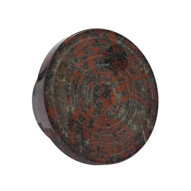 Black Cornish Circular Open Top Serpentine Stone Inkwell, C. 1800's For Sale - Image 8 of 8