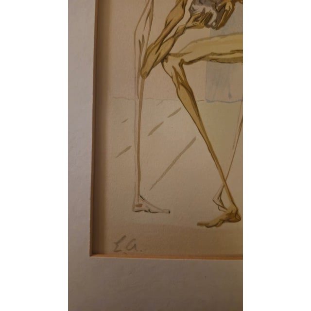 1960s 1960s Framed and Matted Salvador Dalí's Divine Comedy Woodcut For Sale - Image 5 of 5