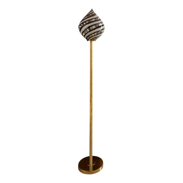 Canne Colorful Balloon Brass Glass Floor Lamp by Magic Circus Editions For Sale