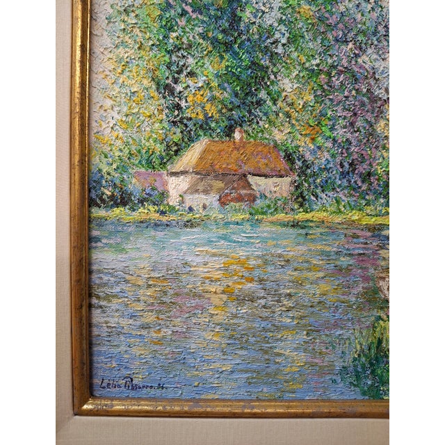 1990s Lelia Pissarro "Steve, the Fisherman, on the River, Wallingford" Oil Painting, 1996 For Sale - Image 5 of 11