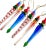 Vintage Hand Blown Glass Icicle Christmas Ornaments – Multicolor Swirl – Set of 6 For Sale - Image 4 of 9