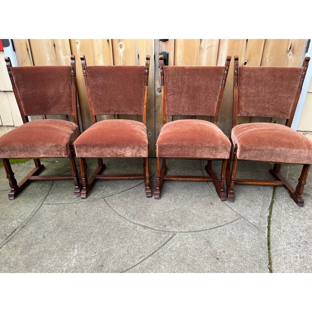 Sienna 1930s European Monastery Primitive Set of 6 Chairs and Armchairs For Sale - Image 8 of 12