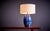 1960s Huge Table Lamp in Blue Ceramic, France, 1960s For Sale - Image 5 of 9