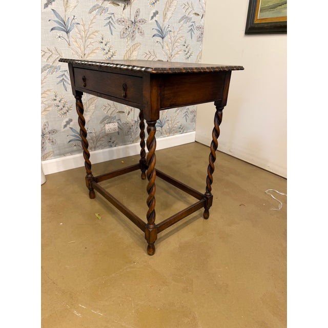 19th Century 19th Century English Side Table With Drawer For Sale - Image 5 of 8