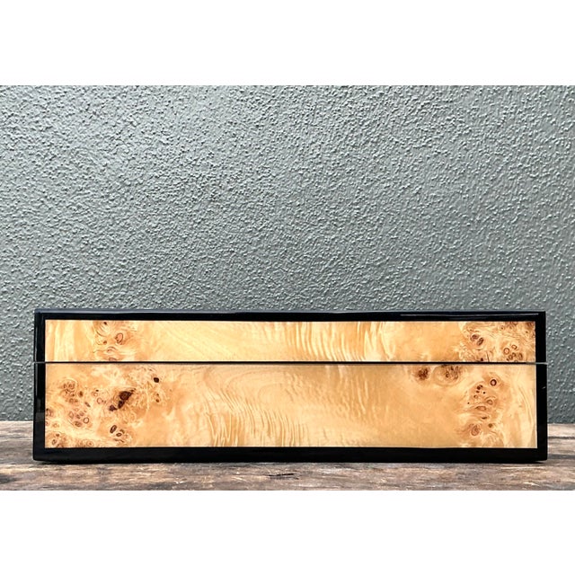 Vintage Lacquered Burl Wood Box For Sale In West Palm - Image 6 of 12