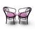 Cute pair of two Thonet style armchairs with balloon style arms. A nice spin on a classic this style would look great at a...