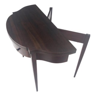 Flip Top Mahogany One Drawer Console Game Sofa Breakfast Top MINT For Sale