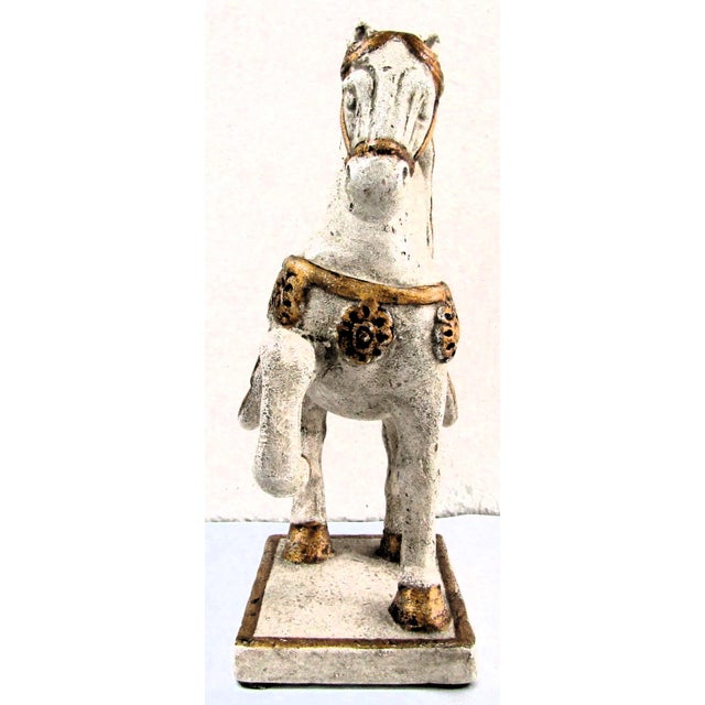 Mid-Century Italian Painted Bronze Horse Figurine Sculpture Signed to Base Mid-Century Italian painted bronze horse....