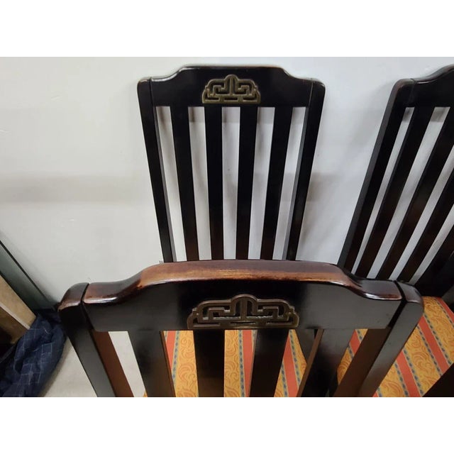 Solid Wood Ming Chinoiserie Dining Chairs - Set of 8 For Sale - Image 11 of 13