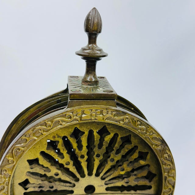 19th Century Gilt Bronze Brass Victorian Peacock and Sphinx Fire Screen Fan For Sale - Image 13 of 18
