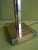 Metal Op Art Grey & White Chrome and Brass Table Lamp from Lumica, 1970 For Sale - Image 7 of 10