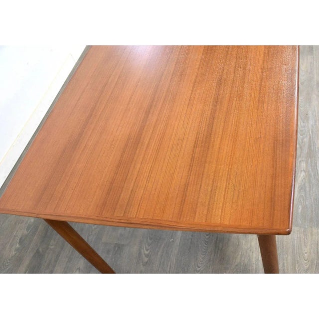 Brown 1960s Danish Modern Teak Draw Leaf Dining Table For Sale - Image 8 of 10