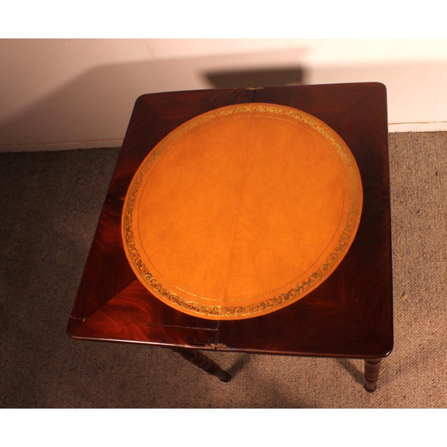 Wood Game Table in Mahogany, 1800s For Sale - Image 7 of 12