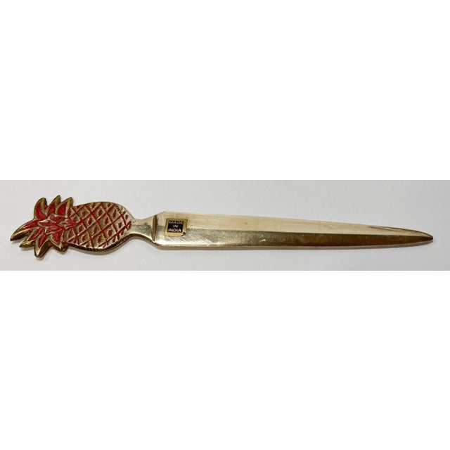 Figurative Brass Pineapple Letter Opener For Sale - Image 3 of 4