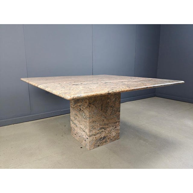 Vintage Granite Square Dining Table, 1970s For Sale - Image 9 of 12