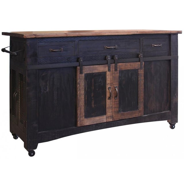 Greenview Kitchen Island - Distressed Black For Sale In Chicago - Image 6 of 6