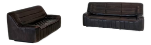 DS 84 Neck Leather Sofa from de Sede, Set of 2