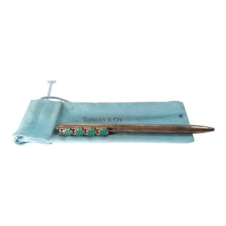 1994 Tiffany & Co. Sterling Silver and Enamel Christmas Tree Pen For Sale