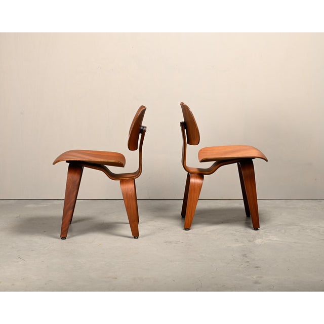 Mid-Century Modern Early DCW Chair in Walnut Plywood by Charles and Ray Eames for Herman Miller, 1950s For Sale - Image 3 of 18