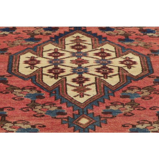 Early 20th Century Antique Persian Hamadan Rug - 04'01 X 06'05 For Sale - Image 5 of 11