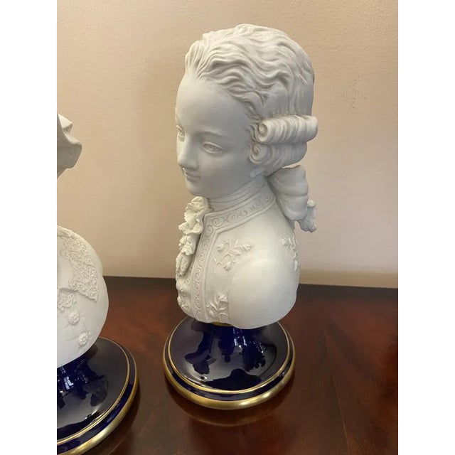 Porcelain Busts, Italy, 1980s, Set of 2 For Sale - Image 10 of 12