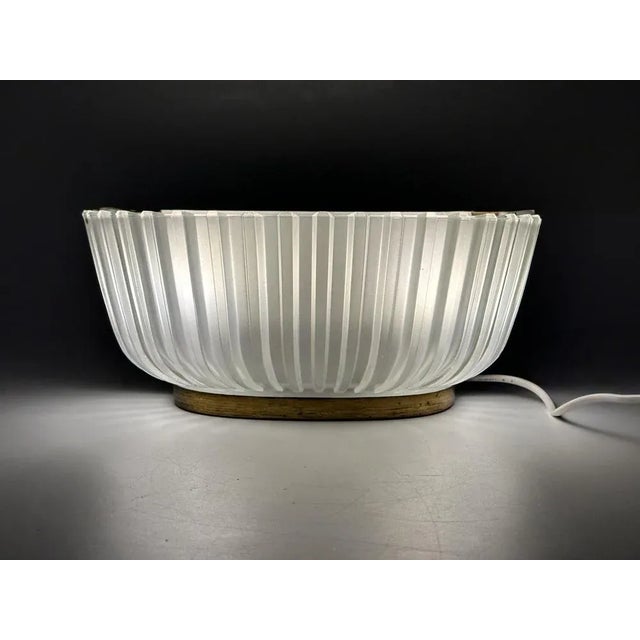 Mid-Century Modern Wall Lights in Brass and Glass, Italy, 1940s, Set of 2 For Sale - Image 3 of 9