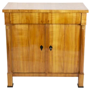 Early 19th Century Biedermeier Cherrywood Half Cabinet or Chest of Drawers